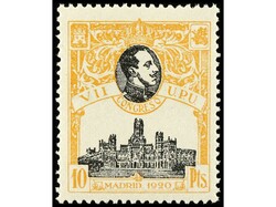 ESPAÑA. 4 pts. violeta y 10 pts. naranja. Centrajes perfectos. LUJO. ...