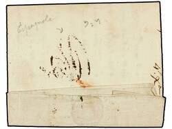 ESPAÑA: PREFILATELIA. 1792. SANTANDER a FRANCIA. Marca C/SANTANDER ...