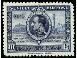 ESPAÑA. 15 cts. verde y 10 pts. azul. COLORES CAMBIADOS. RAROS. Ed ...