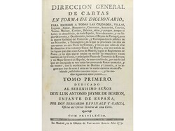 BIBLIOGRAFÍA. 1775. ESPINALT, BERNARDO. DIRECCIÓN GENERAL DE CARTAS ...