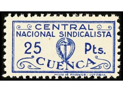 ESPAÑA GUERRA CIVIL. CUENCA. Diez sellos Central Nacional ...