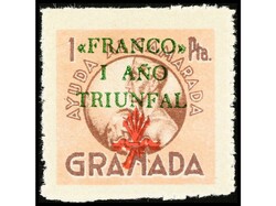 ESPAÑA GUERRA CIVIL. GRANADA. Nueve sellos. III Año Triunfal ...