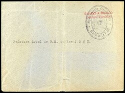 ESPAÑA GUERRA CIVIL. (1937 ca.). Sobre con franquicia AYUNTAMIENTO ...