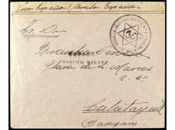 ESPAÑA GUERRA CIVIL. (1938 ca.). GETAFE (Madrid) a CALATAYUD. Marca ...