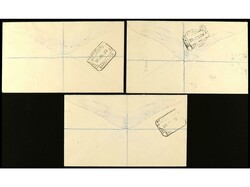 ANDORRA. 1928. ANDORRA a INGLATERRA. Tres cartas con la serie ...