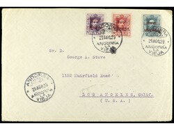 COLONIAS ESPAÑOLAS: ANDORRA. 1929. ANDORRA a U.S.A 5 cts. carmín, ...