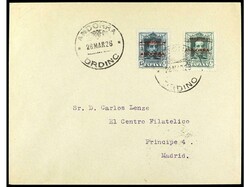 COLONIAS ESPAÑOLAS: ANDORRA. 1928. ORDINO a MADRID. 10 cts. verde y ...