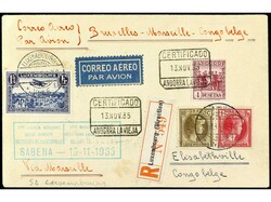 COLONIAS ESPAÑOLAS: ANDORRA. 1935. ANDORRA a CONGO BELGA. 4 pts. ...