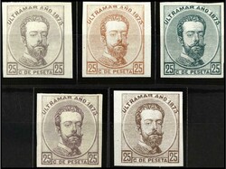 COLONIAS ESPAÑOLAS: ANTILLAS. ENSAYOS DE COLOR. 25 cts. sin dentar ...