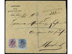 COLONIAS ESPAÑOLAS: CABO JUBY. 1917. CABO JUBY a MADRID. 15 cts. ...