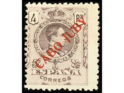 COLONIAS ESPAÑOLAS: CABO JUBY. 25 c. y 50 c., pareja, uno ´J´ ...