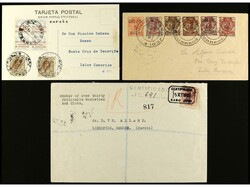 COLONIAS ESPAÑOLAS: CABO JUBY. 1916-18. Conjunto de tres cartas con ...