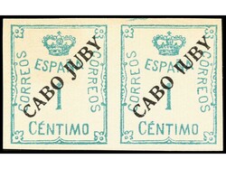 COLONIAS ESPAÑOLAS: CABO JUBY. 1 c. verde, pareja, uno VARIEDAD ...