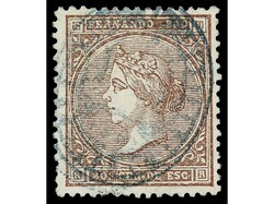 COLONIAS ESPAÑOLAS: FERNANDO POO. 20 cents. castaño, mat. ovalado ...