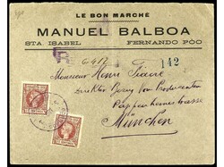 COLONIAS ESPAÑOLAS: FERNANDO POO. 1902. FERNANDO POO a ALEMANIA. 25 ...