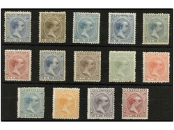 COLONIAS ESPAÑOLAS: FILIPINAS. SERIE COMPLETA, 14 valores. 5 cts. ...