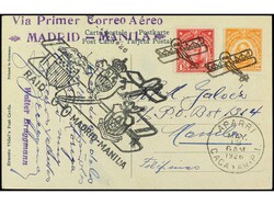 FILIPINAS. 1926 (13 mayo). VUELO MADRID-MANILA etapa APARRI-MANILA ...