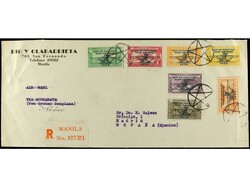 FILIPINAS. 1932 (28 septiembre). MANILA a MADRID circulado vía ...