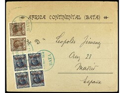 COLONIAS ESPAÑOLAS: GUINEA. 1909. BATA a MADRID. Carta certificada, ...