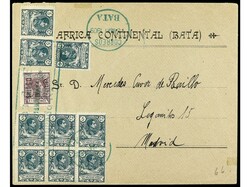 COLONIAS ESPAÑOLAS: GUINEA. 1909. BATA a MADRID. Carta certificada. ...