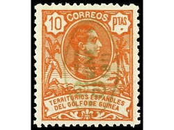 COLONIAS ESPAÑOLAS: GUINEA. SERIE COMPLETA, 13 valores habilitación ...