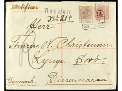 COLONIAS ESPAÑOLAS: GUINEA. 1920. RIO BENITO a DINAMARCA. 10 cts. ...