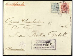 COLONIAS ESPAÑOLAS: GUINEA. 1923. S. CARLOS a ALEMANIA. 5 cts. verde ...