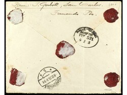 COLONIAS ESPAÑOLAS: GUINEA. 1923. S. CARLOS a ALEMANIA. 5 cts. verde ...