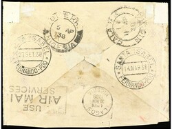 COLONIAS ESPAÑOLAS: GUINEA. 1936. STA. ISABEL a NIGERIA. 10 cts. ...