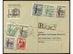 COLONIAS ESPAÑOLAS: GUINEA. 1936. BATA a SUIZA. Carta certificada, ...