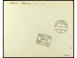 COLONIAS ESPAÑOLAS: GUINEA. 1936. BATA a SUIZA. Carta certificada, ...