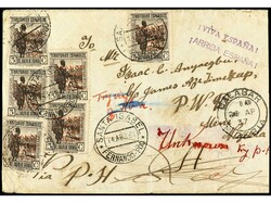 COLONIAS ESPAÑOLAS: GUINEA. 1937. STA. ISABEL a NIGERIA. Circulada ...