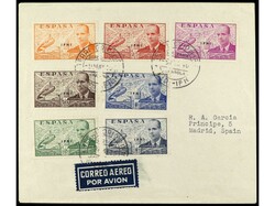 COLONIAS ESPAÑOLAS: IFNI. 1940. SIDI-IFNI a MADRID. SERIE COMPLETA, ...
