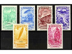 COLONIAS ESPAÑOLAS: IFNI. BENEFICENCIA. Serie completa. 6 valores. ...