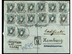 COLONIAS ESPAÑOLAS: MARRUECOS. 1906. SAFFI a ALEMANIA. 5 cts. verde ...