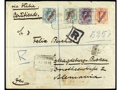 COLONIAS ESPAÑOLAS: MARRUECOS. 1915. LARACHE a ALEMANIA. 5 cts., 10 ...