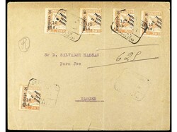 COLONIAS ESPAÑOLAS: MARRUECOS. 1920. TETUÁN a TÁNGER. Carta ...