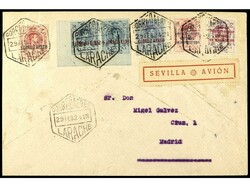 COLONIAS ESPAÑOLAS: MARRUECOS. 1924. LARACHE a MADRID. 20 cts., 40 ...