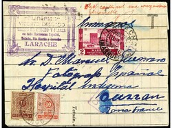 COLONIAS ESPAÑOLAS: MARRUECOS. 1937. LARACHE a ORAN (Argelia). ...