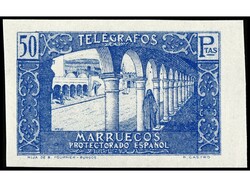 COLONIAS ESPAÑOLAS: MARRUECOS. TELÉGRAFOS. Serie completa. 9 ...
