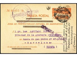 COLONIAS ESPAÑOLAS: MARRUECOS. 1940. ALCAZARQUIVIR a BARCELONA. ...