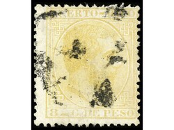 COLONIAS ESPAÑOLAS: PUERTO RICO. 8 cts. amarillo ERROR DE COLOR. MUY ...