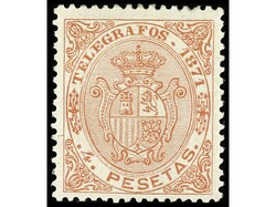 COLONIAS ESPAÑOLAS: PUERTO RICO. TELÉGRAFOS. Serie completa. 2 ...