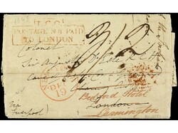 CANADA. 1838. QUEBEC a LONDRES y reedirigida a LEARMINGTON. Carta con ...