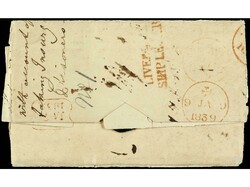 CANADA. 1838. QUEBEC a LONDRES y reedirigida a LEARMINGTON. Carta con ...