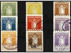 GROENLANDIA. PAQUETES POSTALES.9 valores. Mat. de favor (cancelled to ...