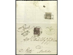 ITALIA ANTIGUOS ESTADOS: MODENA. 1852-54. Dos cartas circuladas con ...