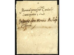 PORTUGAL. 1542. ÉVORA (Portugal) a ROMA. Carta completa con texto ...
