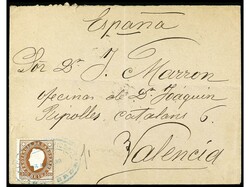 COLONIAS PORTUGUESAS. 1888. CABO VERDE a VALENCIA. 100 reis castaño ...