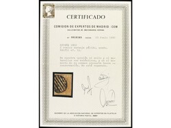 ESPAÑA. 2 reales naranja. Márgenes completos. Buen ejemplar. Cert. ...